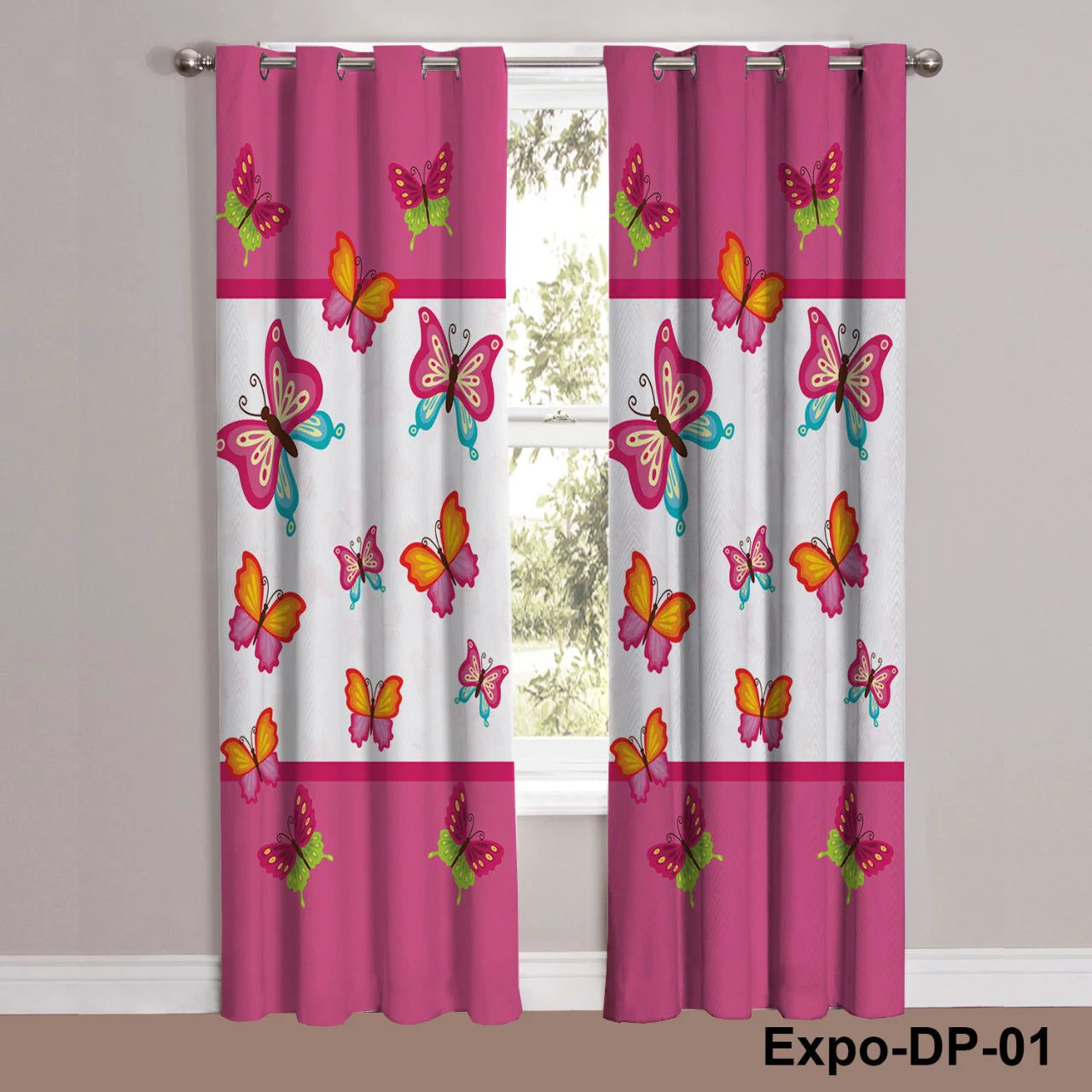 Digital Printed Curtain Pair