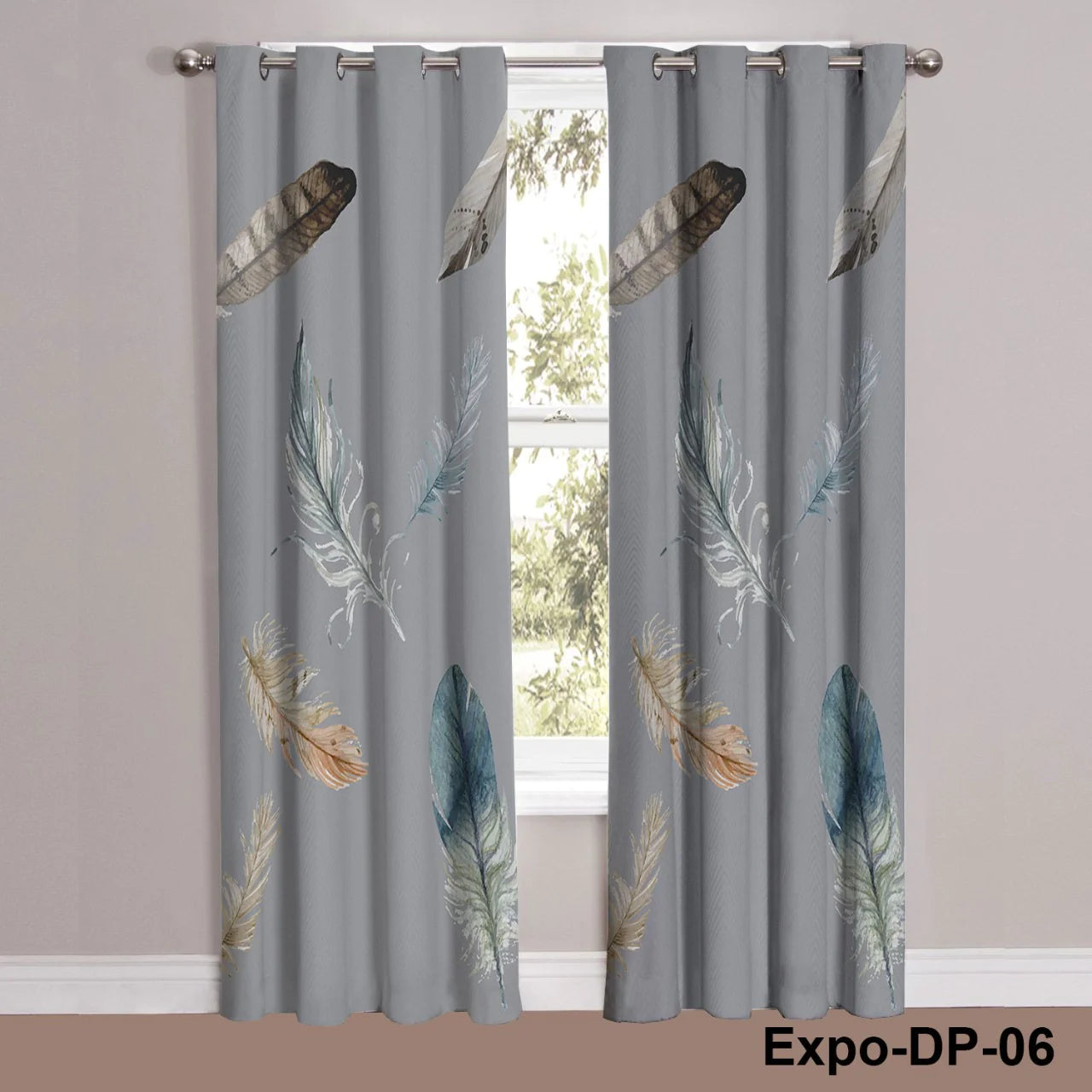 Digital Printed Curtain Pair