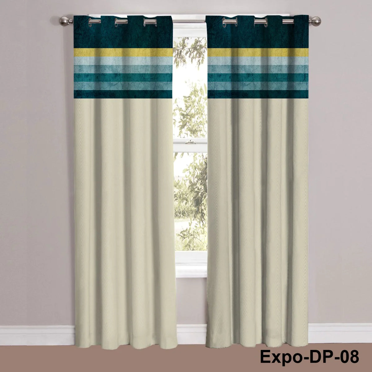 Digital Printed Curtain Pair