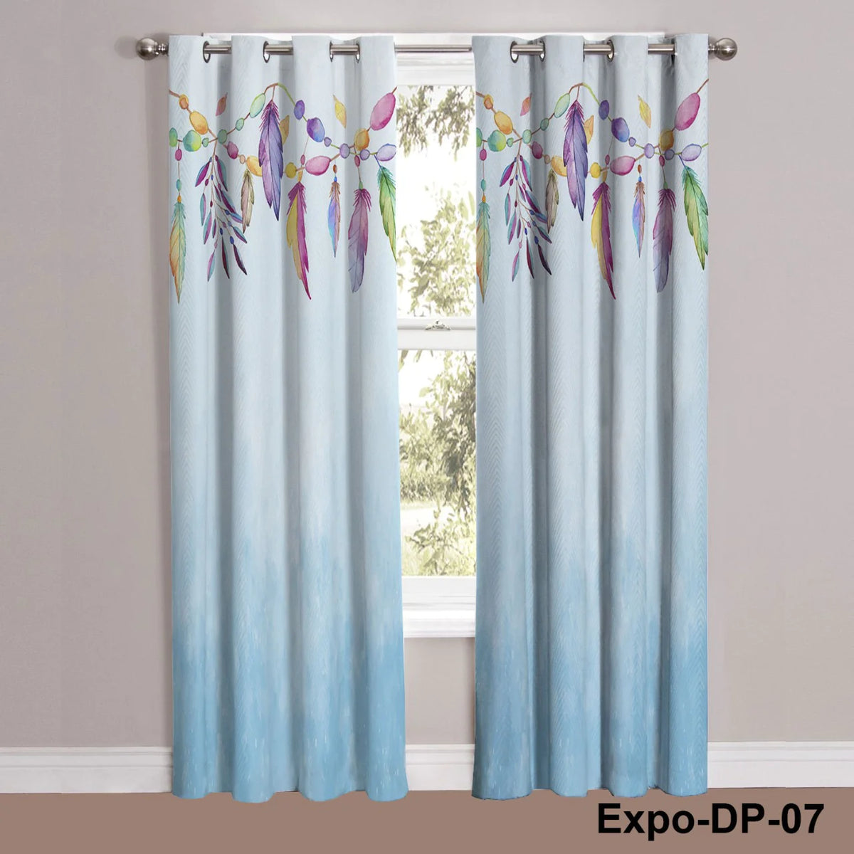 Digital Printed Curtain Pair