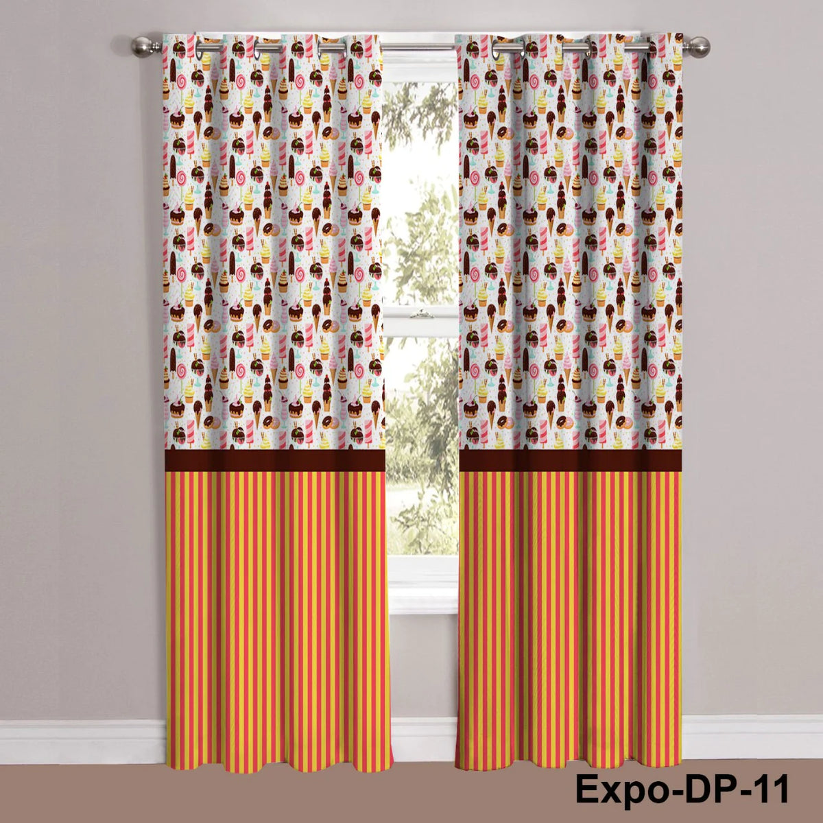 Digital Printed Curtain Pair