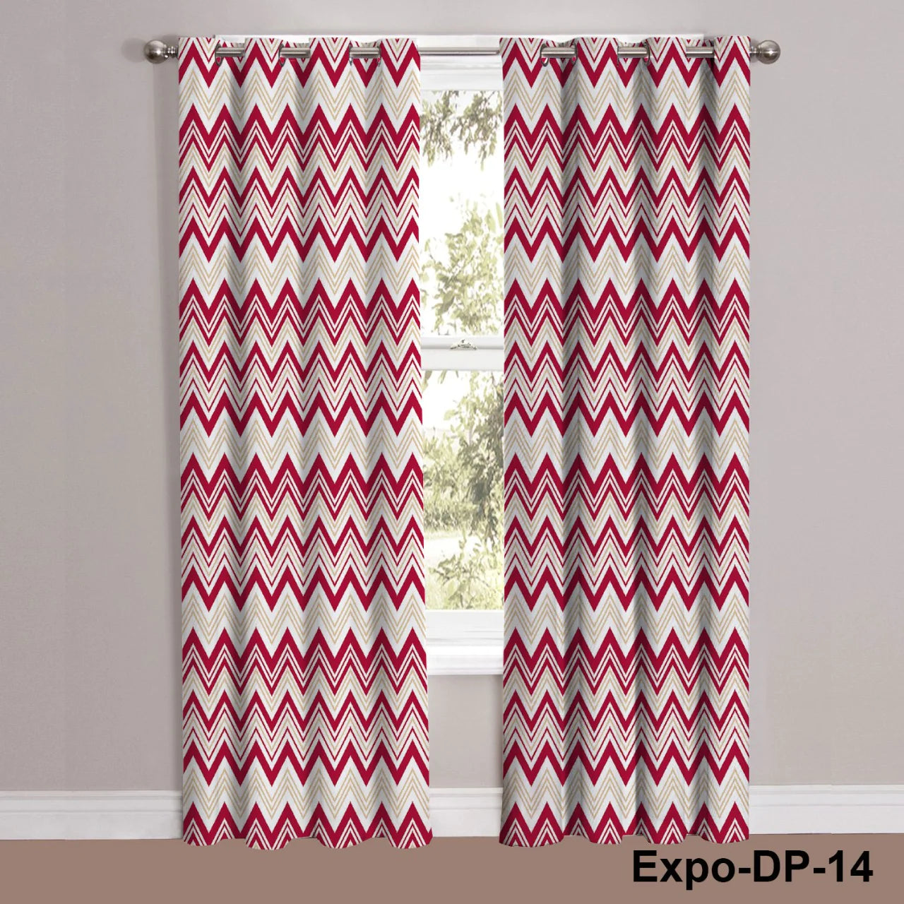 Digital Printed Curtain Pair