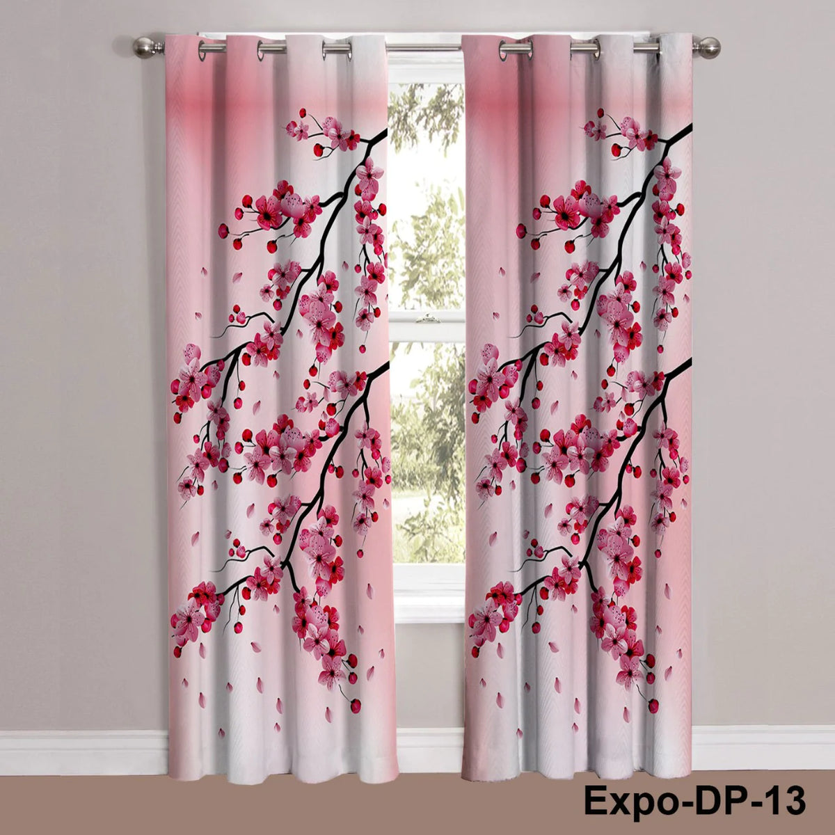 Digital Printed Curtain Pair