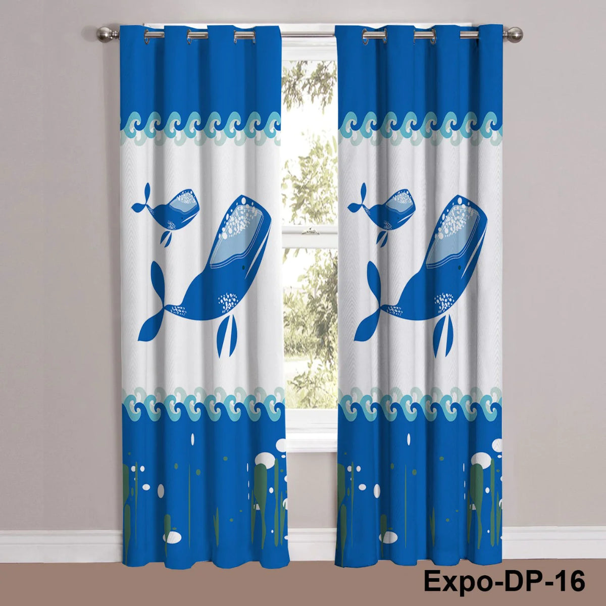 Digital Printed Curtain Pair