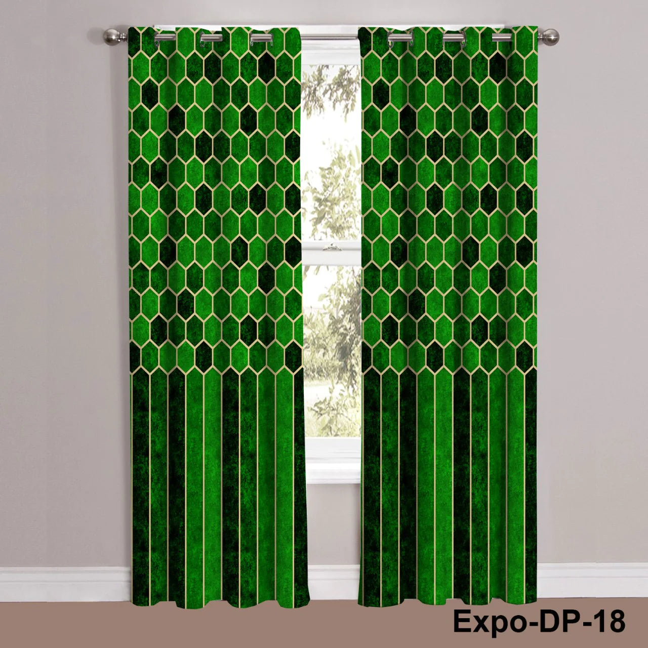 Digital Printed Curtain Pair