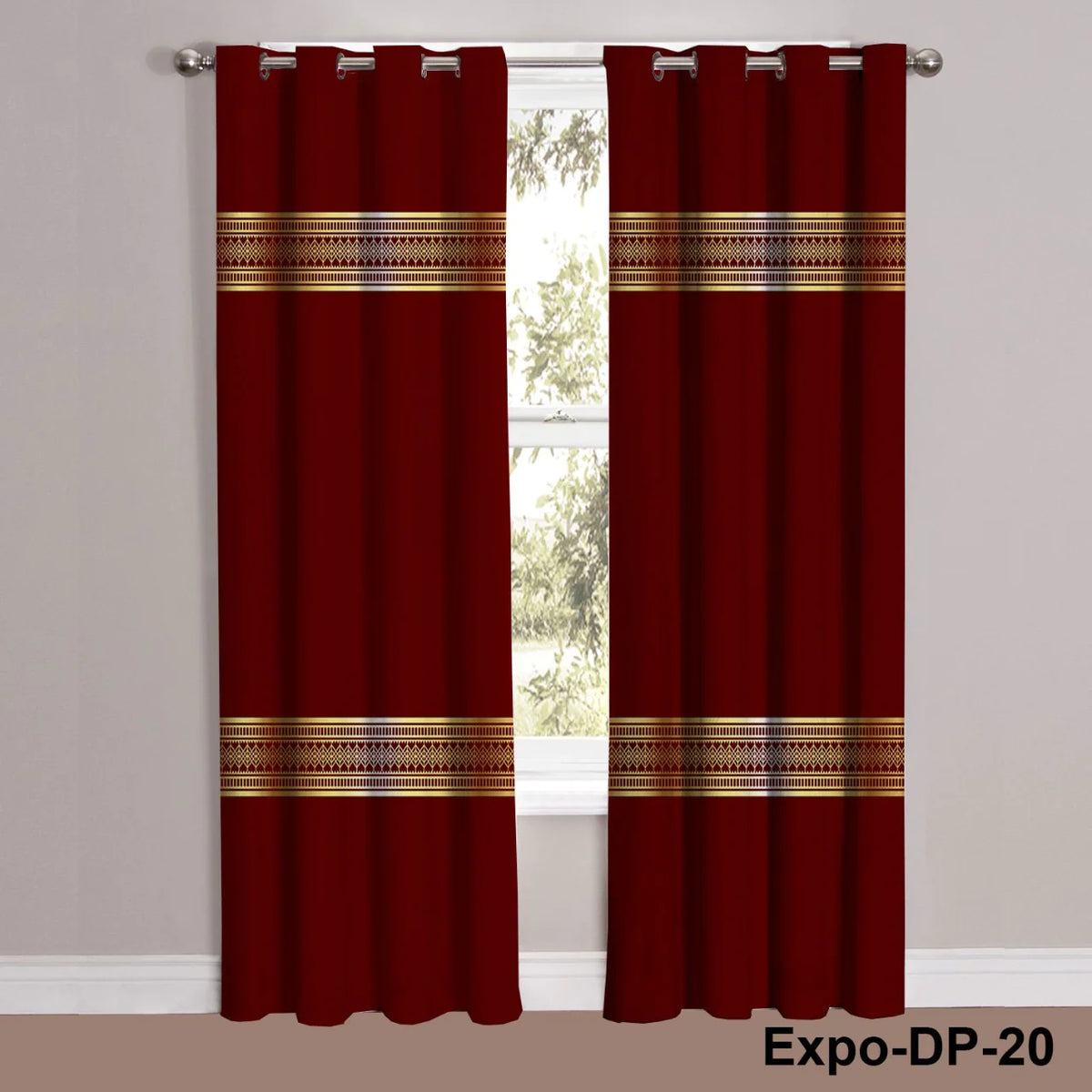 Digital Printed Curtain Pair