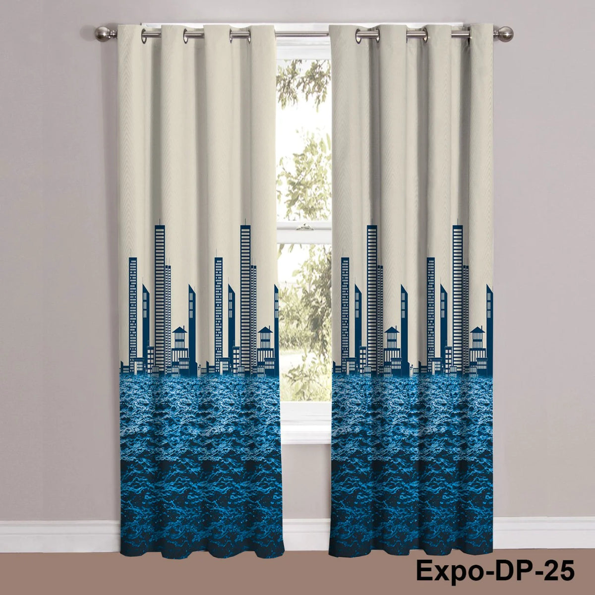 Digital Printed Curtain Pair