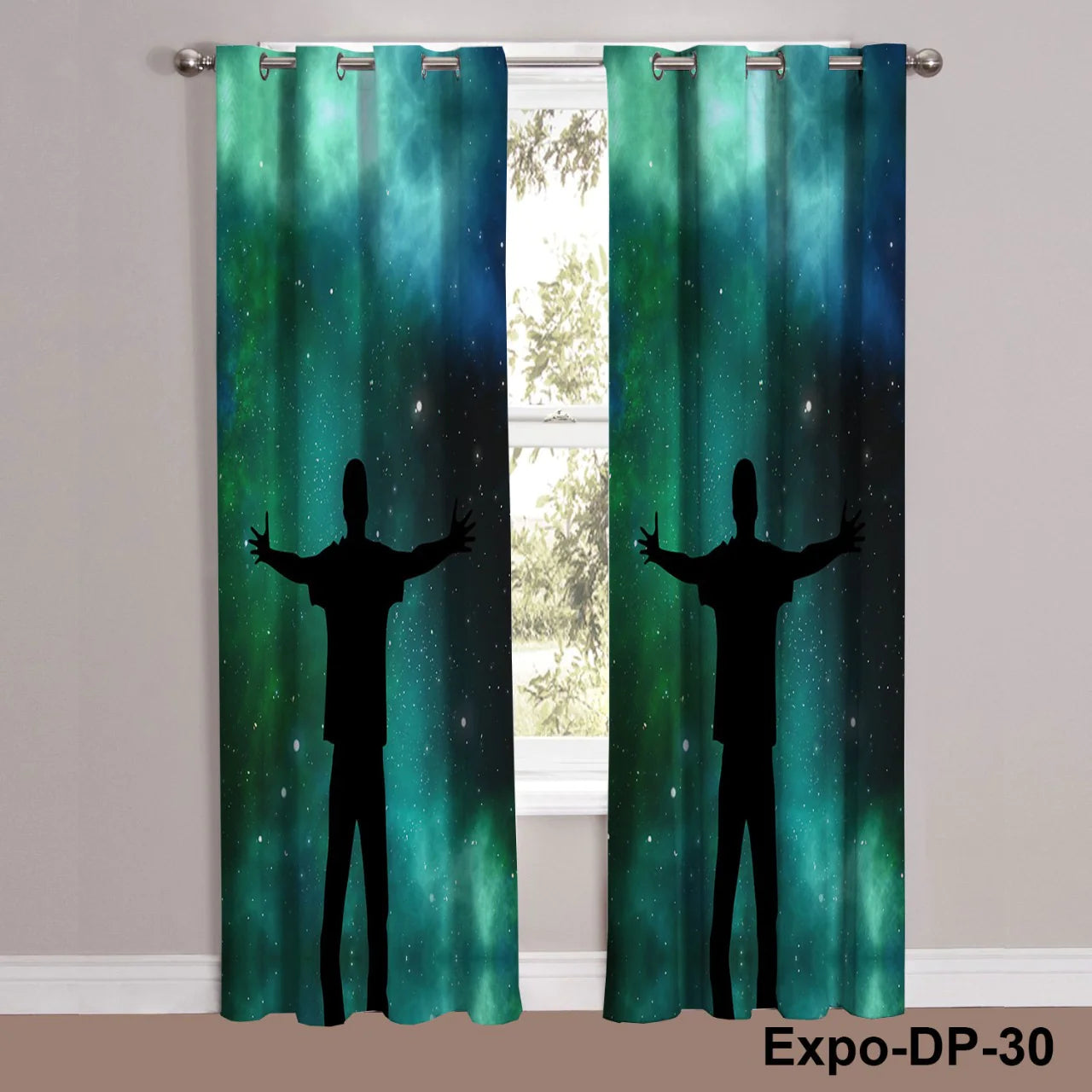 Digital Printed Curtain Pair