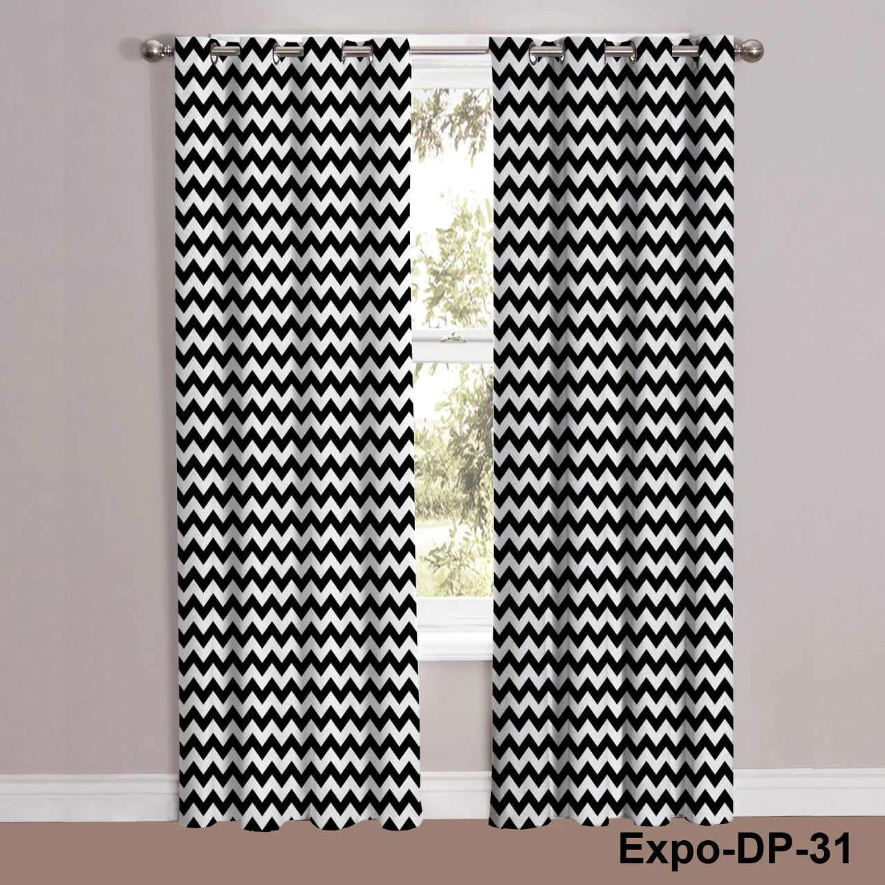 Digital Printed Curtain Pair