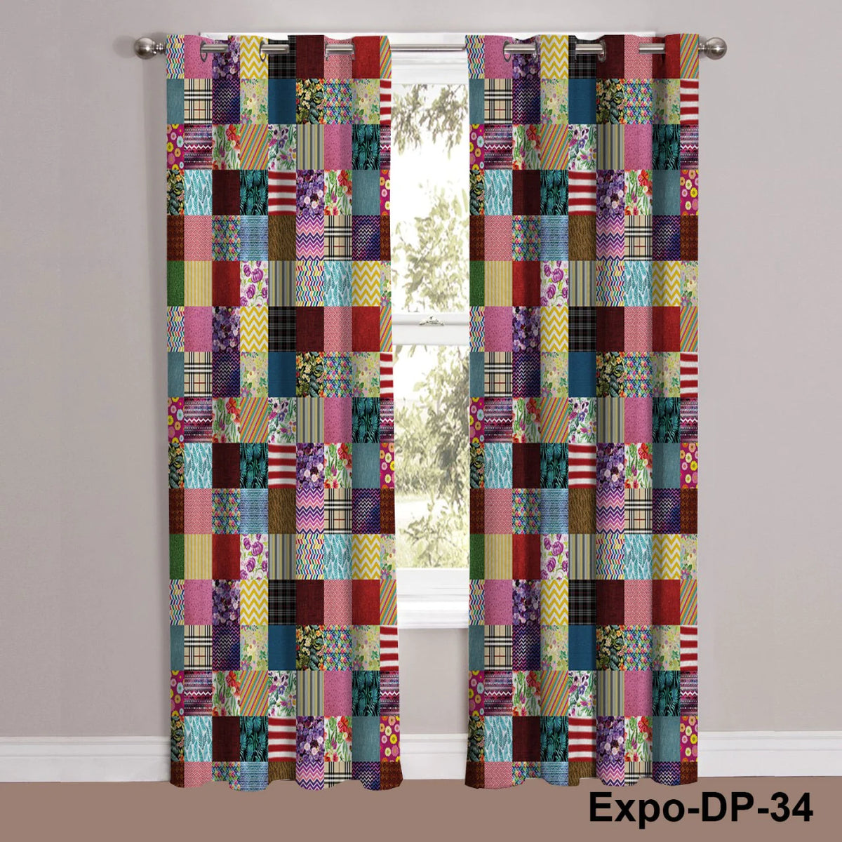 Digital Printed Curtain Pair