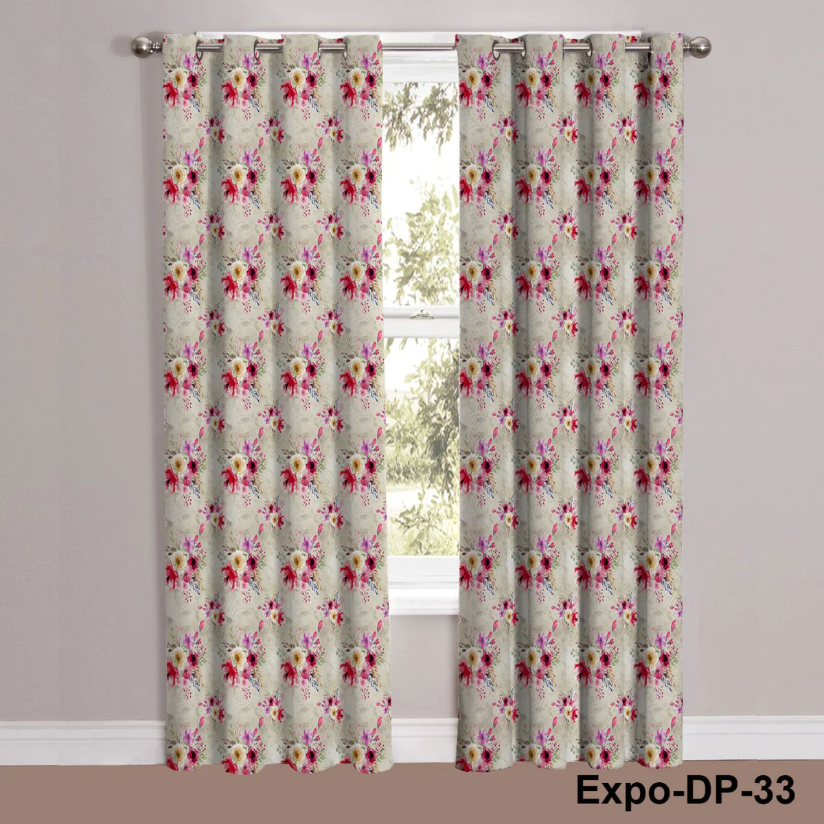 Digital Printed Curtain Pair