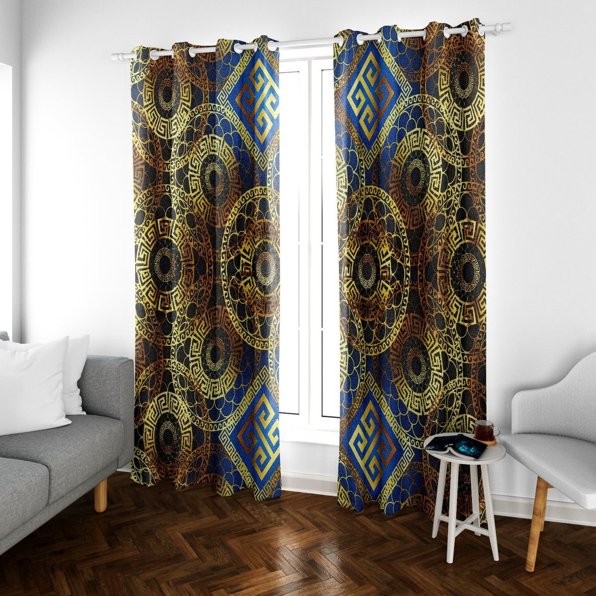 Digital Printed Curtain Pair