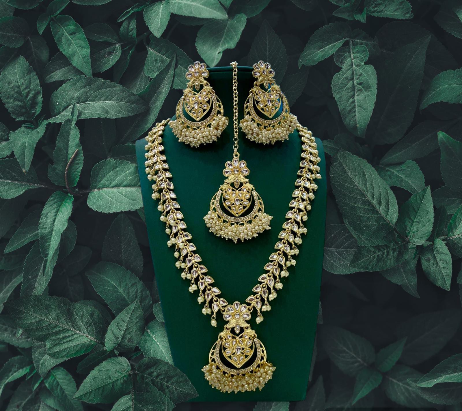 Kundan Mala Tika earrings