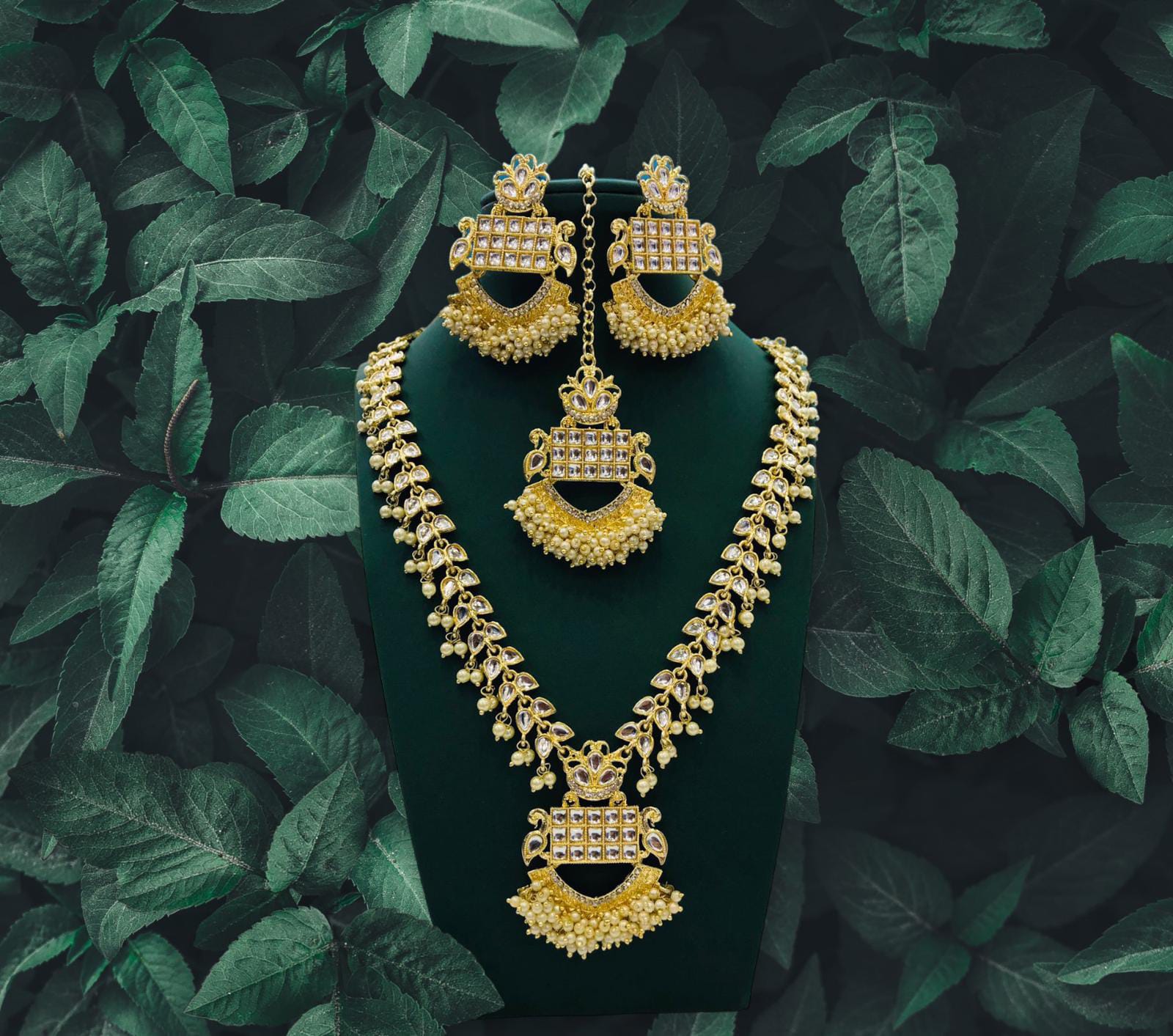 Kundan Mala Tika earrings